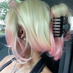 Itimay Long Straight Hair Blonde to Pink Color Wigs Heat Resistant Glueless Hair Ombre Pink Hair Synthetic Lace Front Wigs for Fashion Women #ad #affiliatelink Pink And Blonde Hair, Dye My Hair, Hair Dye Colors, Hair Reference, Hair Inspiration Color, Hair Inspo Color, Dream Hair