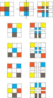 an image of different colored squares with one line going through the middle and two lines at the bottom