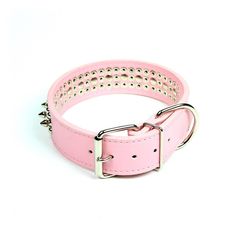 Spikes and Studds Collar in Pink by The Paw Wag Company Pink Collar For Subs, Pink Leather Collar, Little Pink Dress, Cute Edgy Outfits, Pink Collar And Leash, Pink Dog Collar, Pink Goth, Drawing Challenges, Hot Pink Dog Collar