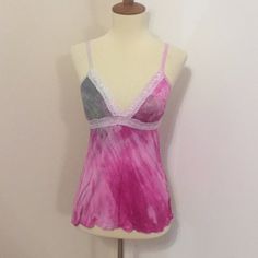 This Is A Brand New Love Tanjane Sleep Top. Straps Are Adjustable. Soft And Stretchy Material. Lace Trim. Measures 14 Inches Across The Bust And Is About 22.5 Inches In Length. Made In Southern California And Hand Dyed. Price Is Firm. Thanks For Looking. Pink Stretch V-neck Camisole, Pink Feminine Bra Friendly Top, Pink Feminine Bra-friendly Tops, Feminine Pink Bra-friendly Tops, Pink Bra Friendly Cami Tank Top, Pink Bra-friendly Cami Tank Top, Pink Cami Sleepwear With Built-in Bra, Pink Bra Friendly Top For Spring, Pink Tank Top With Spaghetti Straps, Bra Friendly