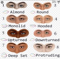 the different types of eyes and how they are used to make them look like they're