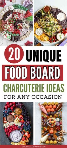 20 Unique Food Board Charcuterie Ideas any Occasion Food Board Ideas, Party Food For Adults, Unique Charcuterie, Ideas For Parties, Charcuterie Ideas, Spring Garden Party, Grazing Board, A Charcuterie Board