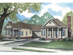 this is an artist's rendering of these country house plans for the homeowners