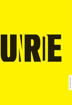 the word urie is written in black on a yellow background