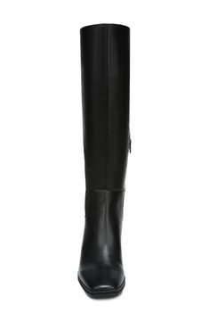 Stretchy contrast fabric on the calf and a square toe highlight this waterproof boot set on a block heel and contoured footbed with cushioned support. Style Name:Naturalizer Axel Waterproof Knee High Boot (Women). Style Number: 6105224. Leather Mid-calf Boots With Reinforced Heel, Leather High Shaft Boots For Workwear, Modern Black High Shaft Boots, Black High Shaft Heeled Boots For Work, High Shaft Leather Boots For Office, Leather High Shaft Boots For Office, Black Mid-calf Boots For Work With High Shaft, Black Mid-calf Boots High Shaft For Work, Modern High Shaft Leather Boots