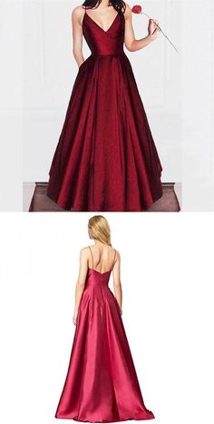 Prom Dress Simple, Prom Dress With Pockets, Simple Spaghetti, Grad Dresses Short, Grad Dresses Long, Robes D'occasion, Prom Dresses Simple, Prom Dresses With Pockets, Spaghetti Strap Prom Dress