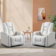 PRICES MAY VARY. 【Power Recliner Chair】With overstuffed cushion and comfortable faux leather material, this recliner chair allows you to have a more comfortable sitting feeling. Simple two buttons press activate reclining function with extremely smooth gentle motion. This electric movie chair perfect for living rooms, bedrooms, and theater rooms. 【Armrests for Storage & Cup Holders】When you enjoy your leisure time, you will definitely feel that holding something in your hand is not good. We have Movie Chairs, Reclining Chairs, Power Recliner Chair, Leather Recliner Chair, Theater Seating, Home Theater Seating, Luxury Kitchen Design, Power Recliner, Movie Room