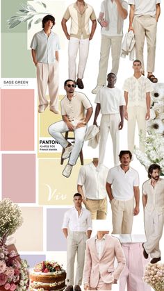 men's clothing and flowers are featured in the color scheme for pantone's spring / summer 2013