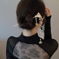 Tassel Hairpin, Fan Flower, Chopstick Hair, Fun Hair, Cats Eye Stone, Heavy Industry, Butterfly Clips, Chinese Traditional, Eye Stone