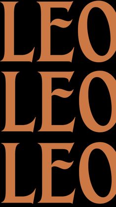 an orange and black logo with the words leo lleo