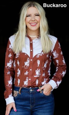 Rodeo Shirt - Full Basic Ranch Dress, Rodeo Shirts, Country Shirts, Curvy Girl Fashion, Western Shirts, Rodeo, Pullover Styling, Shirt Shop, Girl Fashion