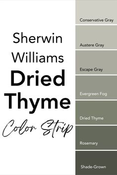 the color scheme for sherylin williams's dried thye, which includes gray