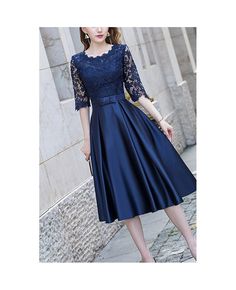 Buy pleated elegant lace homecoming dress with lace half sleeves at cheap price online. Free stable shipping and pro custom service since 2009. Dresses For Formal Events, Homecoming Outfit, Cocktail Dresses With Sleeves, Hostess Dresses, Formal Evening Gown, Long Sleeve Evening Gowns, Lace Dress Vintage, Evening Gowns Elegant, Lace Dress With Sleeves