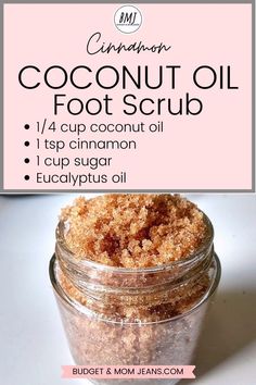 Diy Foot Scrub Recipes, Foot Scrub Recipe, Joululahjat Diy, Scrub Coconut, Diy Body Scrub Recipes, Diy Sugar Scrub Recipe, Body Scrub Recipe, Sugar Scrub Homemade, Homemade Scrub