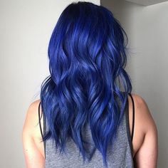 Community Post: The 21 Stages Of Getting A Summer Job Dark Blue Hair Dye, Purple And Blue Hair, Royal Blue Hair, Blue Purple Hair, Purple Ombre Hair, Blue Ombre Hair, Galaxy Hair, Semi Permanent Hair Dye