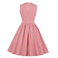 Sleeveless V-Neck Plaid Rockabilly Dress

 This Vichy Rockabilly Dress is a unique and very elegant piece. It is sleeveless and has a V-neck that gives a fresh and modern look. The colors are bright and stunning, making it the perfect outfit for summer evenings or for a casual outing. The flattering cut of this design will earn you compliments from your friends and family, while the light and airy fabric will provide a comfortable feel all day long. Put on this pretty dress for a unique and sophisticated look!

 ✂ DRESS DETAILS



 Material: Cotton, Polyester

 Sleeveless




 V-neck

 Available colors: Red / Vichy Rockabilly Dress

 High quality finish

 Free Shipping







 ✂ SIZE GUIDE

 For this Vichy Rockabilly Dress, our seamstress advises you to take your usual size.

 If necessar Pink Gingham Dress, Vestidos Retro, Contrast Dress, Retro Mode, 1940s Dresses, Statement Dress, Rockabilly Dress, Vestidos Vintage, Tea Length Dresses