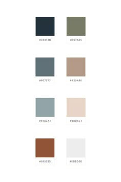 the color scheme for an interior design project, with different shades and colors to choose from