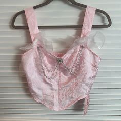 Coquette Style Corset Sabrina Carpenter Vibes New With Tags All Clothing Comes From A Smoke Free Pet Free Home Pink Corset Aesthetic, Whimsigoth Pink, Shein Coquette, Sophie Core, Void State, Corset Aesthetic, Actor Dr, Coquette Corset, Coquette Clothes