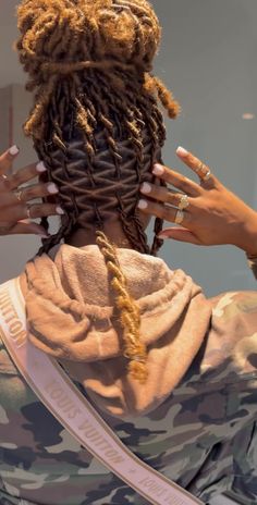 Fancy Loc Styles, Blonde Locs Black Women, Black Women Dreadlocks, Dreads Care, Hair Like Wool, Dreads Styles For Women, Updo Styles