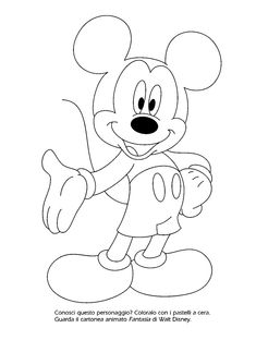 mickey mouse coloring pages for kids to print out and color on the page with it's name