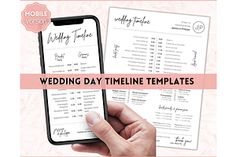 wedding day timeline templates for mobile devices