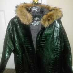 Snake Skin Leather Pattern Designer Green Winter Outerwear, Luxury Green Outerwear For Fall, Luxury Green Fall Outerwear, Pelle Pelle Jackets, Leather Pattern, Green Jacket, Snake Skin, Limited Time, Mens Jackets