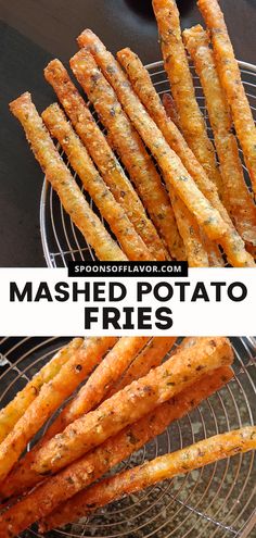 Crispy golden mashed potato fries. Healthy Delicious Side Dishes, Simple Good Dinner Recipes, Dried Potatoes Recipes, Easy Snacks For Lunch, Things To Make Out Of Potatoes, Potato On A Stick, Mash Potato French Fries, Things To Cook With Potatoes, Fried Mashed Potatoes Fries