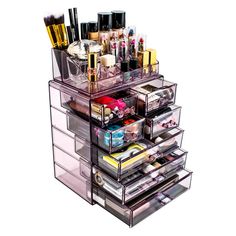 Organized Makeup, Makeup Storage Organizer, Rangement Makeup, Penyimpanan Makeup, Makeup Storage Case, Clear Makeup Organizer, Beauty Counter, Makeup Storage Organization, Acrylic Organizer Makeup