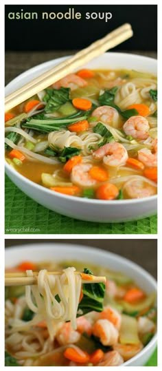 Asian Rice Noodle Soup, Shrimp Noodle Soup, Chinese Rice Noodles, Asian Noodle Soup, Soup With Shrimp, Seafood Soups, Rice Noodle Soup, Asian Soup Noodle, Asian Soup Recipes