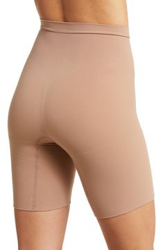 Feel supported in these shaping shorts made with seamless knitting that targets your core for a smooth look that's invisible under clothes. Lined gusset 55% nylon, 45% elastane Machine wash, tumble dry Imported Seamless Knitting, Nordstrom, Cafe, Knitting, Clothes