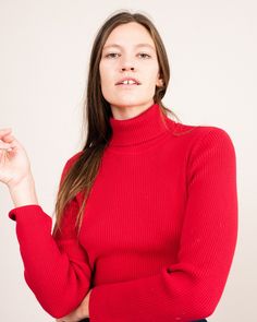 [too marvelous for words] Vintage cherry red rib knit turtleneck sweater•Long sleeves•Rib knit•Perfect fit•TurtleneckLABEL: Liz ClaiborneCONDITION: Vintage / ExcellentSIZE: fits S/MModel is 5'10'' and a size S. Please make sure to double check your measurements with the ones listed in the tab below. Red Fitted High Neck Sweater, Fitted Red High Neck Sweater, Casual Red Fitted Turtleneck, Red Long Sleeve Turtleneck For Fall, Red Turtleneck Sweater For Fall, Casual Fitted Red Turtleneck, Red Ribbed Turtleneck Sweater, Trendy Red Turtleneck Sweater, Fitted Red Ribbed Sweater