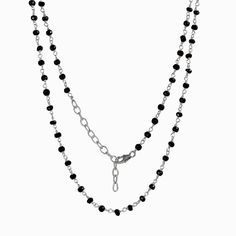 Spinel has the energy of beauty and is known as a “stone of immortality”. This black variety of spinel also provides grounding and protective energies. This versatile beaded chain can be worn by itself, with a your favorite Made In Earth pendant, or wrapped around your wrist as a bracelet. Get them in multiple colors for a fun layered look. Please Note: All pieces shipped within 48 hours from our Del Mar Gallery Measures Approximately: 18"- 20" with 2-inch extension Materials: Hand Crafted 925 P Gift Black Spinel Necklace With Black Beads, Elegant Beaded Black Spinel Jewelry, Elegant Black Spinel Beaded Necklace, Faceted Black Spinel Silver Jewelry, Faceted Black Spinel Necklace, Black Spinel Necklace, Black Tourmaline Necklace, Rainbow Moonstone Necklace, Citrine Necklace