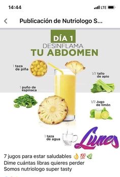 an advertisement for a smoothie drink in spanish