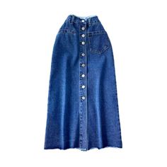 Introducing our 2023 Spring-Summer Collection ââ‚?the frayed waistband buttoned denim skirt. With its '90s-inspired design and high-waisted silhouette. this conventional stonewashed denim skirt will be your next summer staple.Why They're Your Next Summer Staple: Grunge Meets Glam: This denim skirt embodies rebellion and sophistication in one sleek package. Distressed Denim: With its distressed pattern. this skirt captures a raw. unfiltered essence. High-Waisted Fit: Its elevated-waisted silhouet Denim Skirts Online, The 90s Fashion, Denim Button Skirt, Womens Denim Skirts, Long Denim Skirt, 90s Inspired, High Waisted Denim, Modern Fashion, Denim Fashion