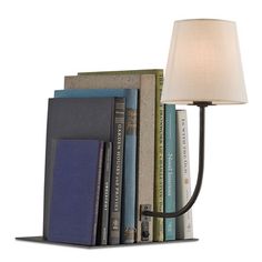 Its finish serves as the perfect accompaniment to the bibliophile's collection when served up in the form of the Oldknow bookcase 16" table lamp. This lovely dual-purpose accent stands alone or as part of a pair, its slender neck and clean-off white linen shade a neutral accent to your library. Currey & Company Currey & Company Oldknow Bookcase 16" Table Lamp - Table Lamps in Polished Concrete;aged Steel | Size 16" H X 18" W X 18" D | Perigold Bookcase Lamp, Concrete Lamp, Cfl Bulbs, The Anchor, Steel Table, Polished Concrete, Portable Light, Stippling, Linen Shades