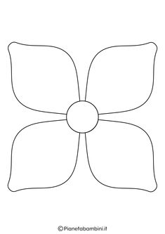 a flower that is drawn in the shape of a flower with four petals on each side