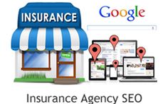 an image of a storefront with the words insurance agency on it and several devices