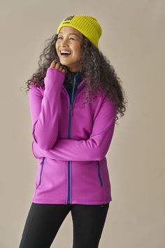 Designed to keep you warm and dry when you work up a sweat, this hooded full-zip fleece jacket provides non-stop comfort, from high-performance activities to everyday life. Functional Fleece Sports Jacket, Stretch Hooded Track Jacket For Outdoor Activities, Functional Stretch Hooded Jacket For Outdoor, Sporty Stretch Hooded Jacket For Outdoor Activities, Windproof Long Sleeve Fleece Jacket For Sports, Winter Athleisure Fleece Jacket With Moisture-wicking, Winter Athleisure Moisture-wicking Fleece Jacket, Half-zip Winter Sports Hooded Jacket, Winter Sports Half-zip Hooded Jacket