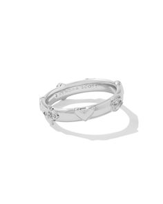 Buy Beatrix Band Ring in Silver at KendraScott. Purity Ring Silver, Silver Cross Ring, Cute Silver Jewelry, Promise Rings Silver, Dainty Silver Rings, Silver Ring Stack, Silver Kendra Scott, Promise Ring Silver, Kendra Scott Ring