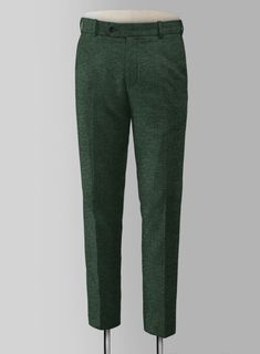 StudioSuits- Bottle Green Herringbone Tweed Pants Green Tweed Suit, Brown Tweed Suit, Character Clothes, Clothes Board, Everyday Jacket, Tweed Pants, Green Chinos, Tweed Suit, Green Tweed