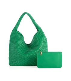 Give your handbag collection a sleek update with Shiraleah’s Blythe Hobo. This hobo features a smooth vegan leather body, and woven texture, adding dimension to this sophisticated bag. Measuring L 18" × W 5" × H 12", the Blythe Hobo is equipped with a single shoulder strap, magnetic snap closure, and removable top zip pouch, perfect for all your smaller items. This timeless bag is sure to be a favorite of yours for seasons to come. Pair with other items from Shiraleah to complete your look! Color: Green L 18" × W 5" × H 12"; Hnd 6"; Pouch: L 8.5" × W 6.5" Material: Woven Smooth Pu Single Shoulder Strap Magnetic Snap Closure Removable Top Zip Pouch Made In China Vegan 01-83-540 Timeless Bags, Vegan Leather Bag, How To Make Handbags, Zip Pouch, Body Size, The Pouch, Green Bag, Hobo Bag, Plus Size Dresses