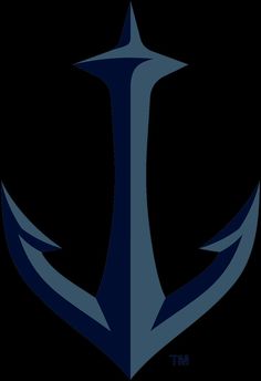 an anchor is shown in blue on a black background