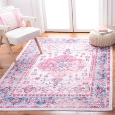 Safavieh SEP504A Serapi Ivory / Light Blue Image 1 Pink And Blue Rug, Dorm Inspo, Vintage Farmhouse Style, College Essentials, Dorm Room Inspiration, Light Blue Rug, Preppy Room, Light Blue Area Rug, Soft Rug