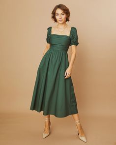 River Dress Dark Green Dress, Guest Attire, Wedding Attire Guest, Cocktail Attire, Grad Dresses, Price Comparison