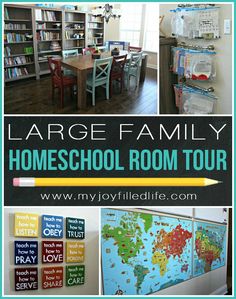 the large family homeschool room tour