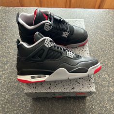 Air Jordan 4 Retro 'Bred Reimagined' Nwt Size 8 Men 100% Authentic Get Them Early Before They Drop Og Everything!!! Air Jordan 4 With Air Max Cushioning For Streetwear, Air Jordan 4 Mid-top With Cushioned Footbed For Streetwear, Air Jordan 4 Mid-top For Streetwear, Air Jordan 4 Sports Shoes With Branded Insole, Air Jordan 4 Mid-top With Cushioned Footbed, Air Jordan 4 With Boost Midsole For Streetwear, Air Jordan 4 Low-top With Boost Midsole For Streetwear, Air Jordan 4 Mid-top For Sports, Air Jordan 4 Synthetic For Streetwear