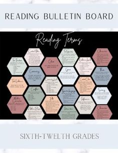 the reading bulletin board with six hexagons