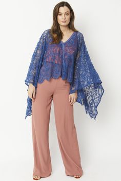 Our Lace Poncho for those light Summer days.  Lace Poncho