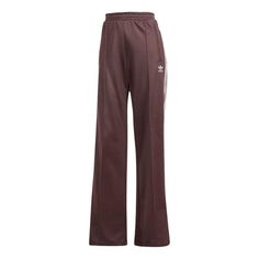 (WMNS) adidas originals Beckenbauer Track Suit Pants Asia Sizing 'Brown' IR6093 Adidas Relaxed Fit Sweatpants With Three Stripes, Adidas Sporty Relaxed Fit Pants, Adidas Relaxed Fit Pants With Three Stripes, Relaxed Fit Pants With Three Stripes For Loungewear, Relaxed Fit Striped Bottoms For Spring, Spring Relaxed Fit Sweatpants With Three Stripes, Cotton Sportswear Bottoms With Three Stripes Branding, Athleisure Pants With Three Stripes In Relaxed Fit, Athleisure Relaxed Fit Pants With Three Stripes