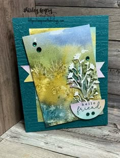 a card with some flowers on it